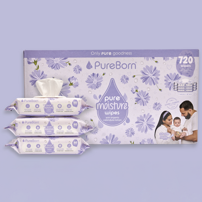 Pure Moisture Wipes With Organic Calendula Lotion
